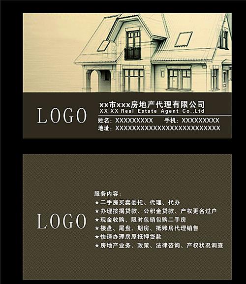 房地产名片模板设计图片平面广告素材免费下载(图片编号:6186883)-六